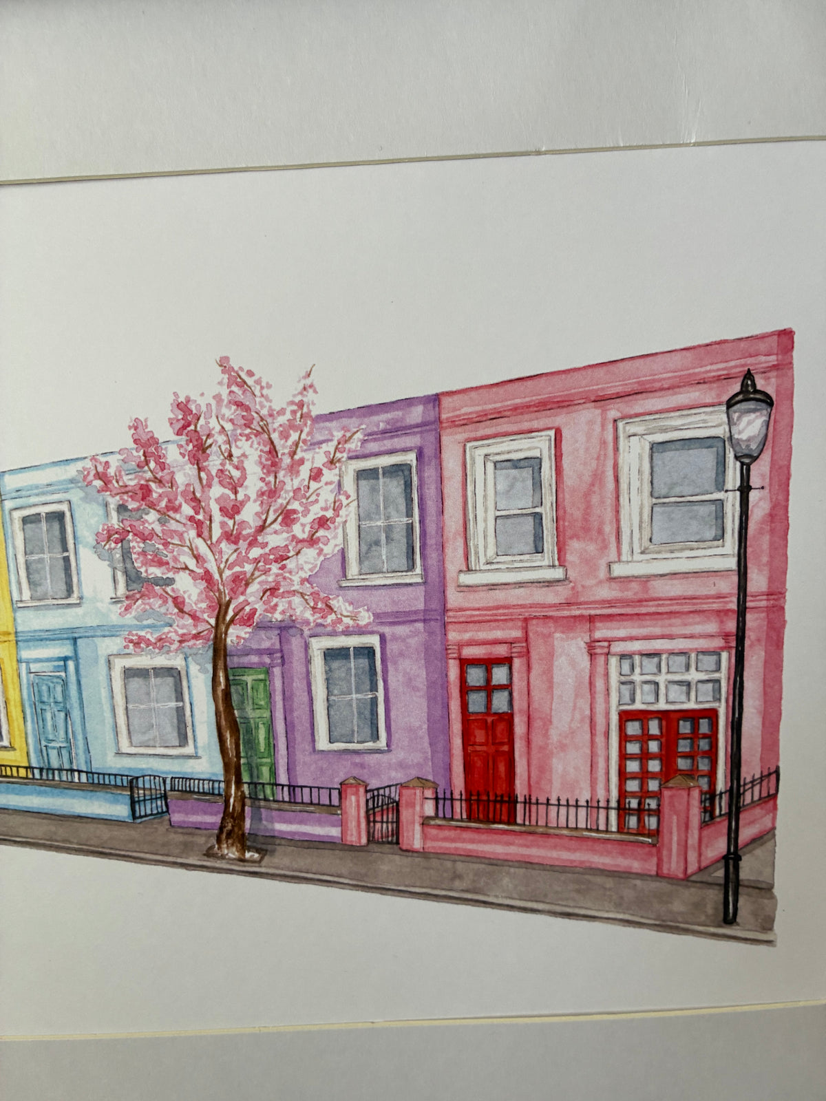 Notting Hill houses A4 Print