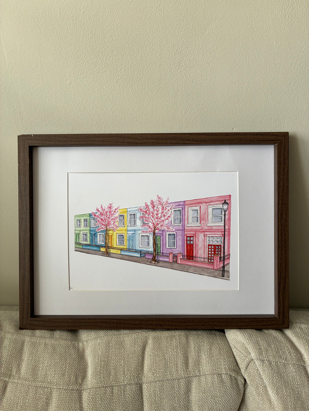 Notting Hill houses A4 Print
