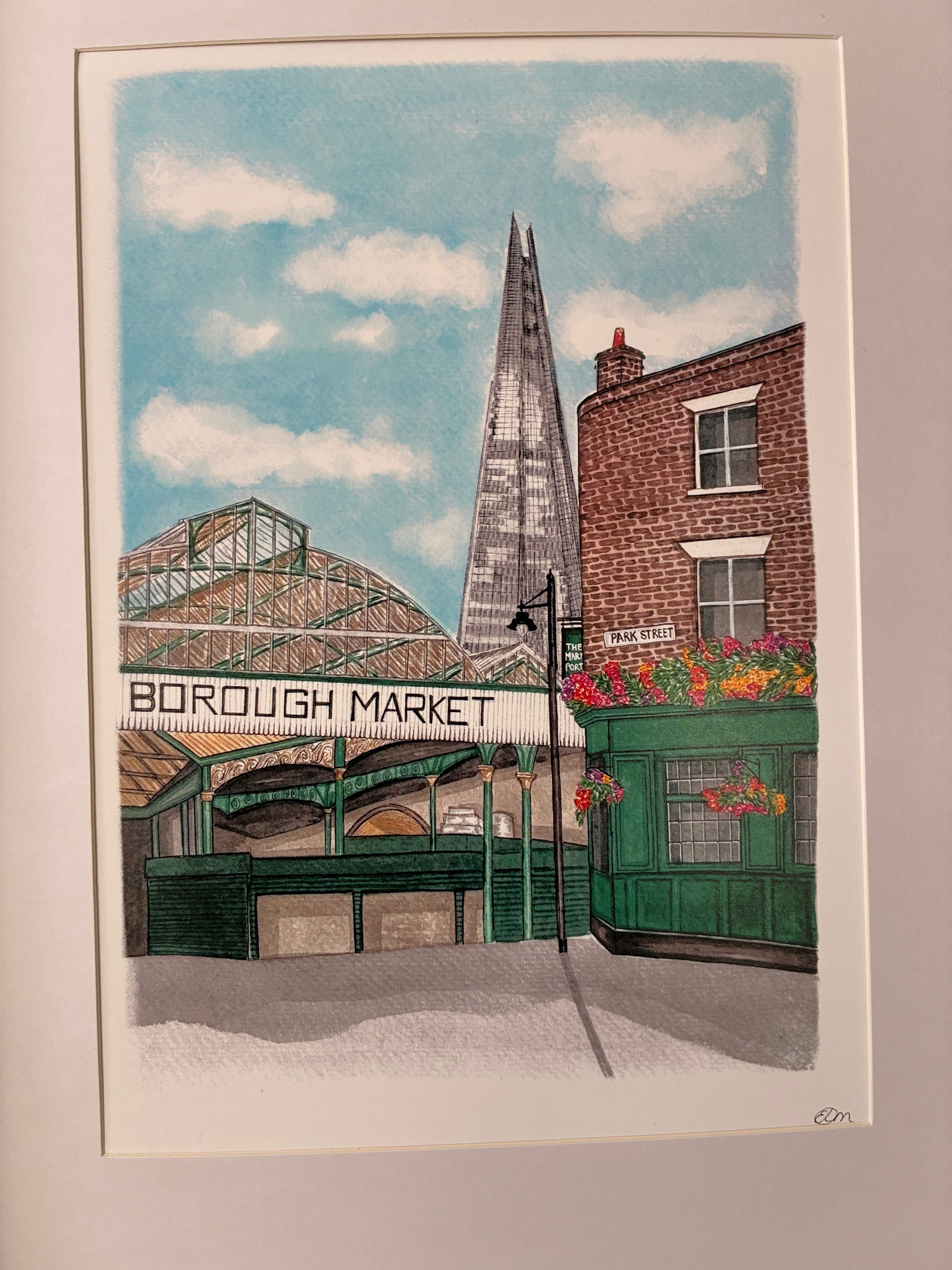 London: Borough Market / The Shard Print