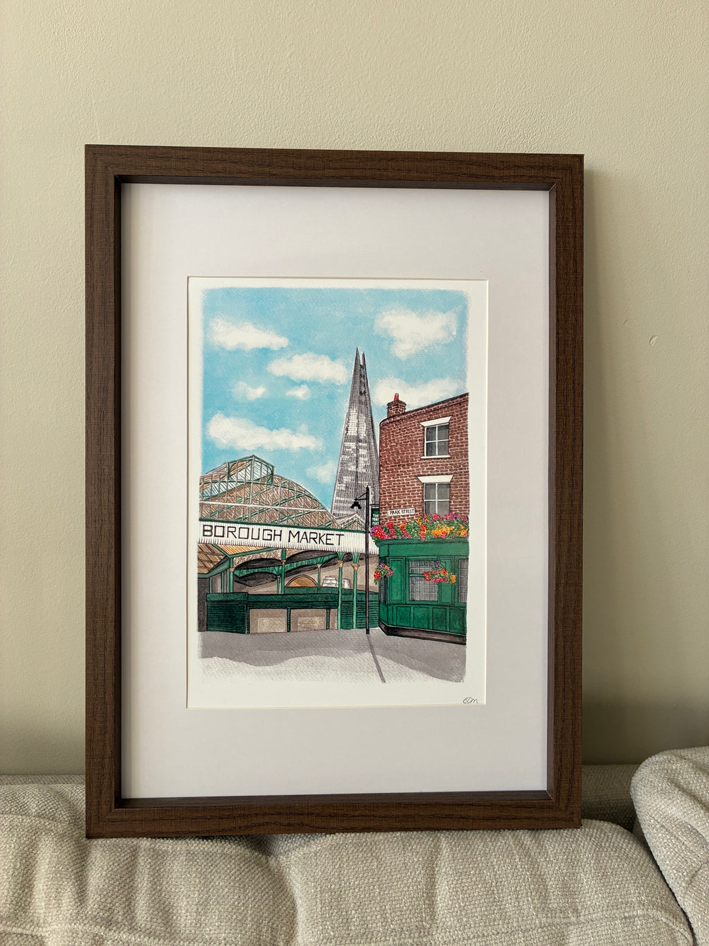 London: Borough Market / The Shard Print