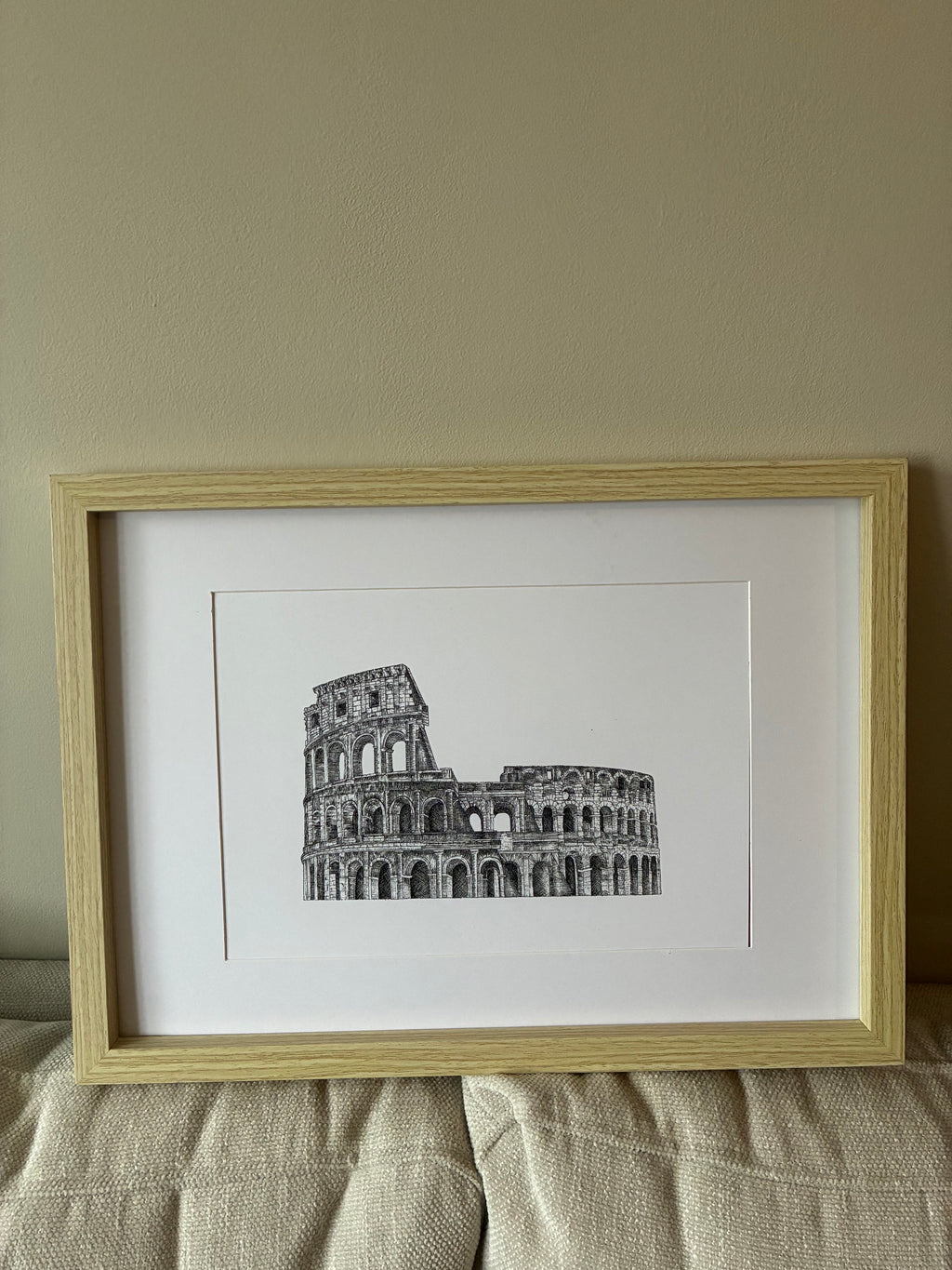 Rome Colosseum Fine Line Print A4