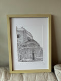 Florence Duomo - Cathedral Fine Line Print A4